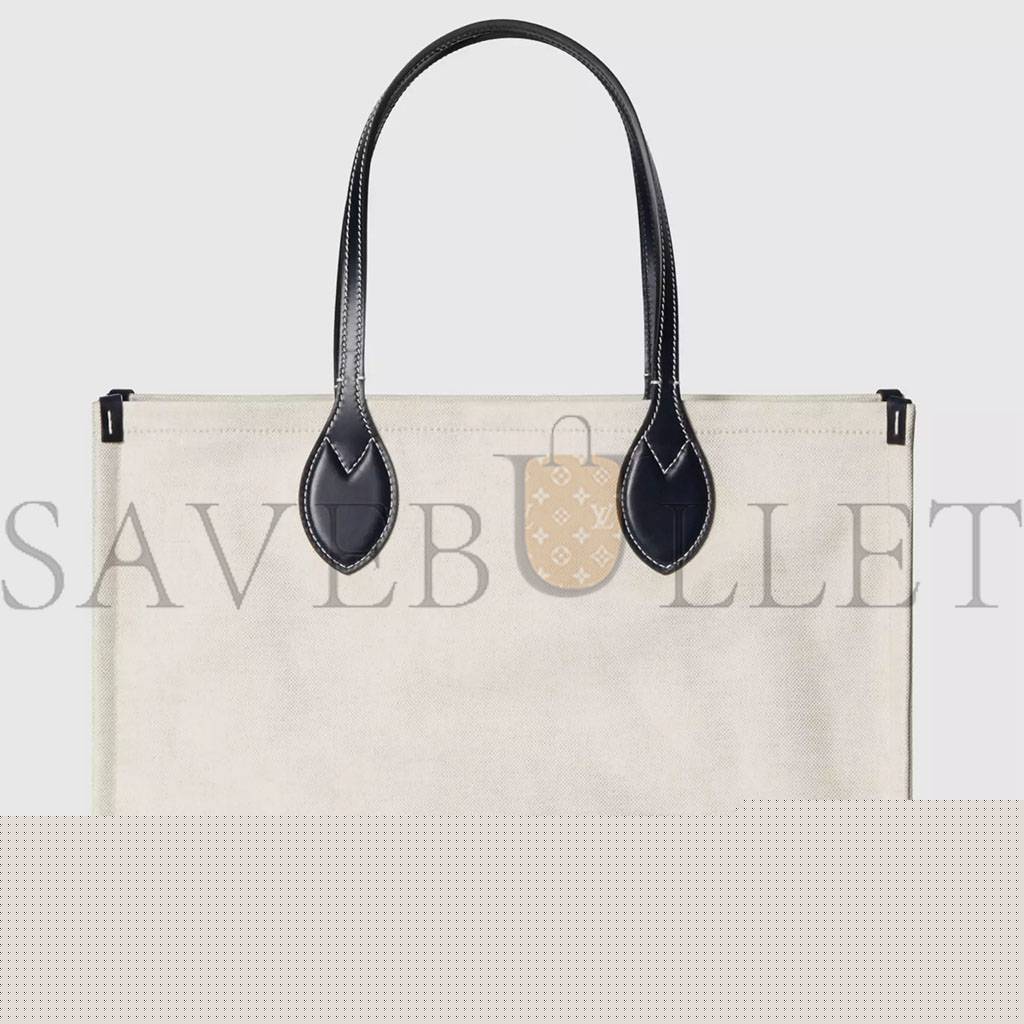 G*u*i print tote bag new beige canvas black 772176facvw8941 (41*19*18cm)